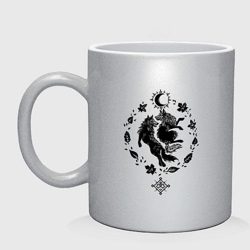 Кружка Волки из легенд / Серебряный – фото 1