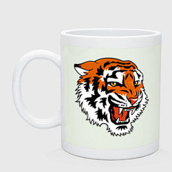 Кружка керамическая Smiling Tiger, цвет: фосфор