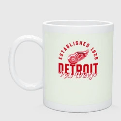 Кружка керамическая Detroit Red Wings Детройт Ред Вингз, цвет: фосфор