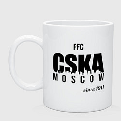 Кружка керамическая CSKA since 1911, цвет: белый