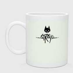 Кружка керамическая Stray: Black Logo, цвет: фосфор