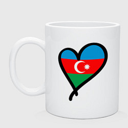 Кружка керамическая Azerbaijan Heart, цвет: белый