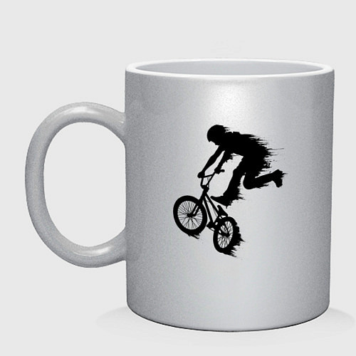 Кружка ВЕЛОСПОРТ BMX Racing ВЕЛОСИПЕДИСТ / Серебряный – фото 1