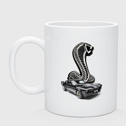 Кружка керамическая Shelby GT 500 - Retro, цвет: белый