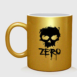 Кружка керамическая Zero skull, цвет: золотой