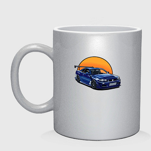 Кружка Ниссан gtr 2022 / Серебряный – фото 1