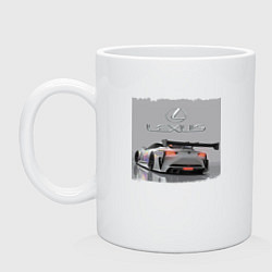 Кружка керамическая Lexus Motorsport Racing team!, цвет: белый