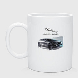 Кружка керамическая Jaguar Off road, цвет: белый
