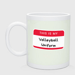 Кружка керамическая Volleyball Uniform, цвет: фосфор