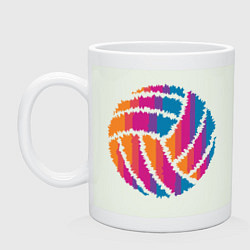Кружка керамическая Ball Volleyball, цвет: фосфор