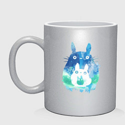 Кружка керамическая Семья кроликов Акварель, цвет: серебряный