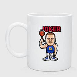 Кружка керамическая Nikola Jokic, цвет: белый