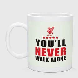 Кружка керамическая Liverpool - Never Walk Alone, цвет: фосфор