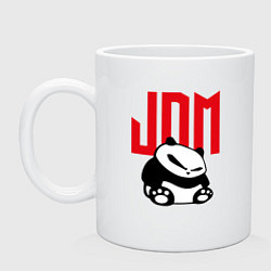 Кружка керамическая JDM Panda Japan Симпатяга, цвет: белый