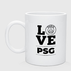 Кружка керамическая PSG Love Классика, цвет: белый