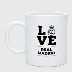Кружка керамическая Real Madrid Love Классика, цвет: белый