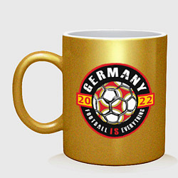Кружка керамическая Germany 2022, цвет: золотой