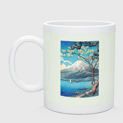 Кружка керамическая Mount Fuji from Lake Yamanaka Гора Фудзи, цвет: фосфор