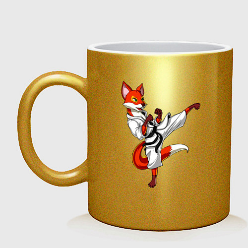 Кружка Лис боец / Золотой – фото 1