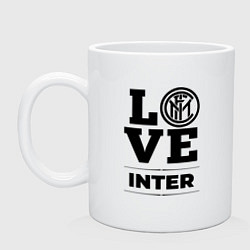 Кружка керамическая Inter Love Классика, цвет: белый