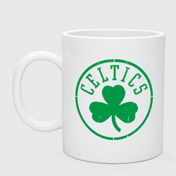 Кружка керамическая Celtics - Селтикс, цвет: белый