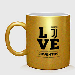 Кружка керамическая Juventus Love Классика, цвет: золотой