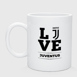 Кружка керамическая Juventus Love Классика, цвет: белый