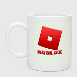 Кружка керамическая ROBLOX логотип красный градиент, цвет: фосфор