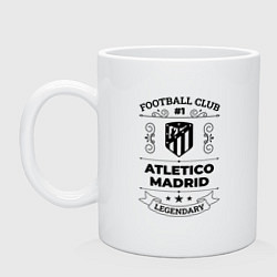 Кружка керамическая Atletico Madrid: Football Club Number 1 Legendary, цвет: белый