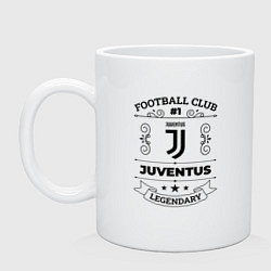 Кружка керамическая Juventus: Football Club Number 1 Legendary, цвет: белый