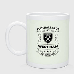 Кружка керамическая West Ham: Football Club Number 1 Legendary, цвет: фосфор