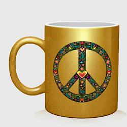 Кружка керамическая Pacific symbol, цвет: золотой