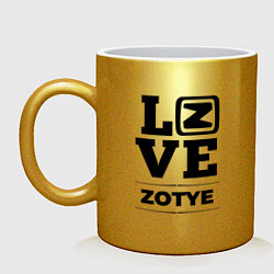 Кружка керамическая Zotye Love Classic, цвет: золотой