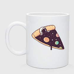 Кружка керамическая Space - Pizza, цвет: белый