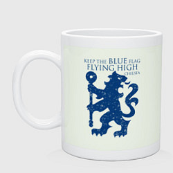 Кружка керамическая FC Chelsea Lion, цвет: фосфор