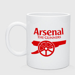 Кружка керамическая Arsenal: The gunners, цвет: белый