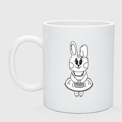 Кружка керамическая Bunny - Girl, цвет: белый