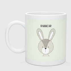 Кружка керамическая Rabbit-bear, цвет: фосфор