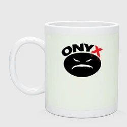 Кружка керамическая Onyx logo black, цвет: фосфор
