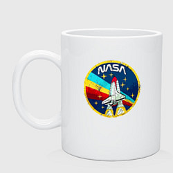 Кружка керамическая NASA - emblem - USA, цвет: белый