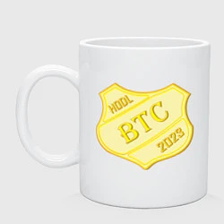 Кружка керамическая Bitcoin 2023, цвет: белый