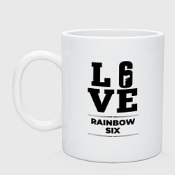 Кружка керамическая Rainbow Six love classic, цвет: белый