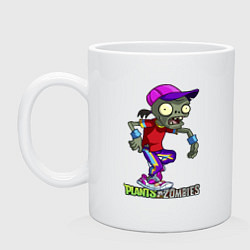 Кружка керамическая Zombie on sport, цвет: белый