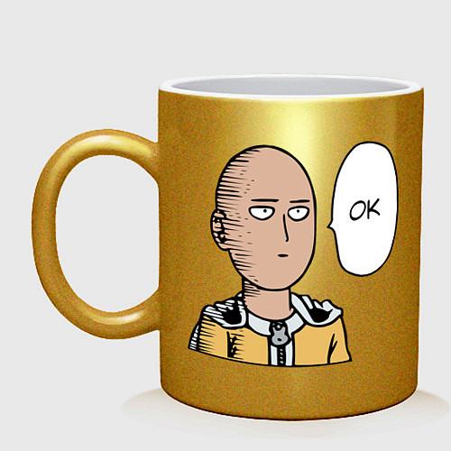 Кружка Saitama - OK / Золотой – фото 1