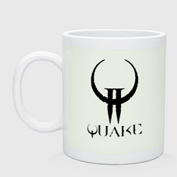 Кружка керамическая Quake II logo, цвет: фосфор