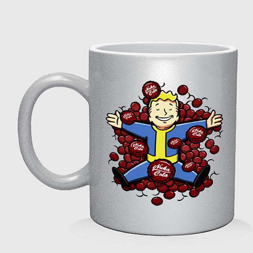 Кружка Vault boy caps / Серебряный – фото 1