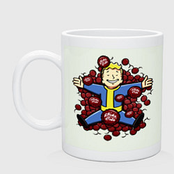 Кружка керамическая Vault boy caps, цвет: фосфор