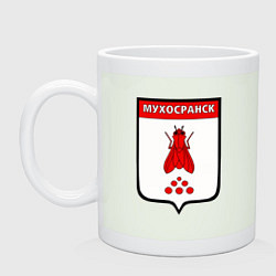 Кружка керамическая Мухосранск, цвет: фосфор