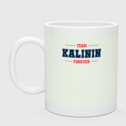 Кружка керамическая Team Kalinin forever фамилия на латинице, цвет: фосфор