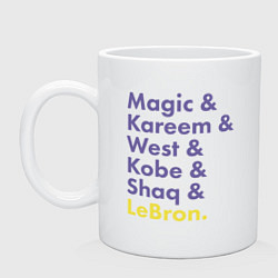 Кружка керамическая Lakers players, цвет: белый